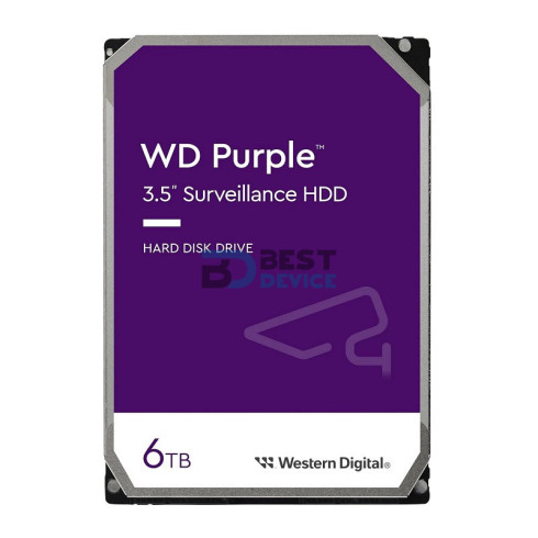 DISCO DURO WESTERN DIGITAL PURPLE 6 TB WD64PURZ SURVEILLANCE 5400 256MB