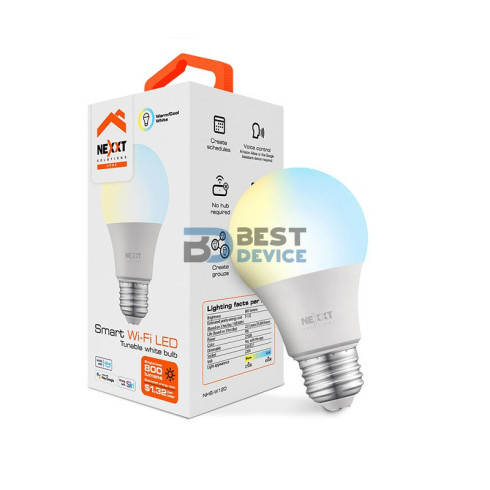 IOT NEXXT FOCO 220V 9W A19 E26/27 CALIDA/FRIA NHB-W120