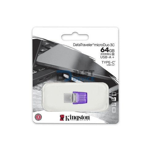 PENDRIVE KINGSTON 64GB DTDUO3CG3/64GB USB/USB-C DATATRAVELER MICRO-DUO