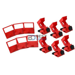 BRADY BLOQUEO (65966) P/INTERRUPT. ELECT. ROJO 40X81X50 PACK 6