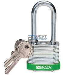 BRADY CANDADO ARCO ACERO CUERPO ACERO VERDE ARCO 58 MM (143142)