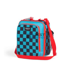 BOLSA TÉRMICA IGLOO 5 LATAS VERTICAL LUNCH AZUL CON CUADROS 64304