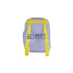 MOCHILA TÉRMICA IGLOO 12 LATAS RETRO LILA-AMARILLO 63074