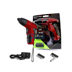 DESTORNILLADOR ELÉCTRICO MULTILASER 4.8V RECARGABLE CON 11 PUNTAS HO031