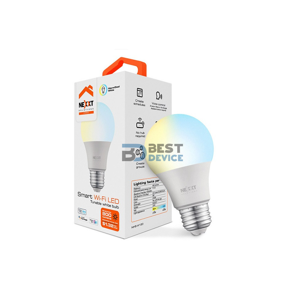 IOT NEXXT FOCO 220V 9W A19 E26/27 CALIDA/FRIA NHB-W120 IOT NEXXT FOCO 220V 9W A19 E26/27 CALIDA/FRIA NHB-W120