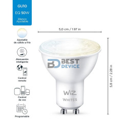 IOT WIZ FOCO BLANCO 220V 4.9W GU10 CALIDA/FRIA (550872)