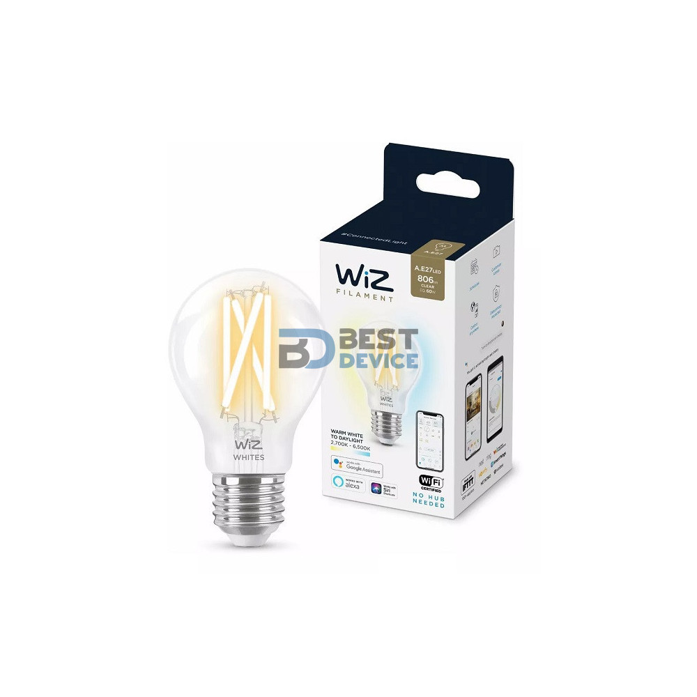 IOT WIZ FOCO FILAMENTO 220V 7W A60 E27 CALIDA/FRIA TRANS(071131) IOT WIZ FOCO FILAMENTO 220V 7W A60 E27 CALIDA/FRIA TRANS(071131)