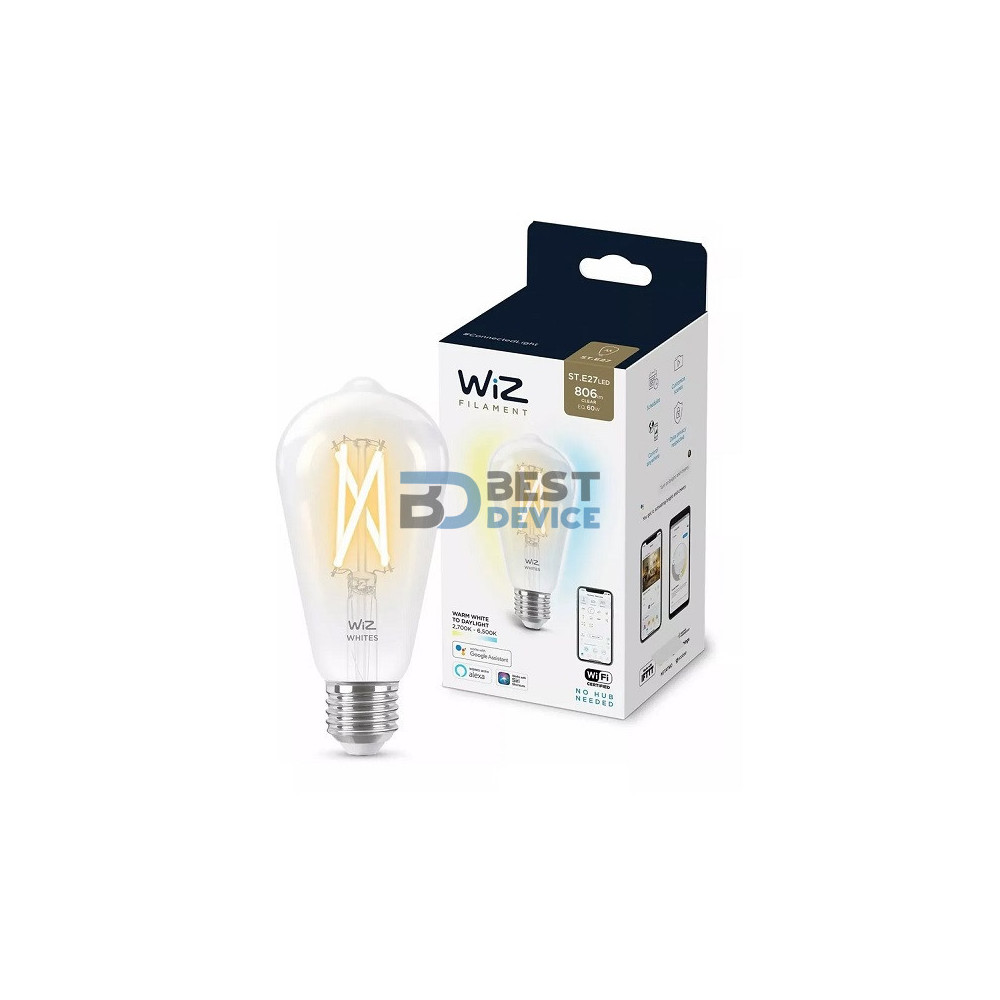 IOT WIZ FOCO FILAMENTO 220V 7W ST64 E27 CALIDA/FRIA TRANS(071155) IOT WIZ FOCO FILAMENTO 220V 7W ST64 E27 CALIDA/FRIA TRANS(071155)