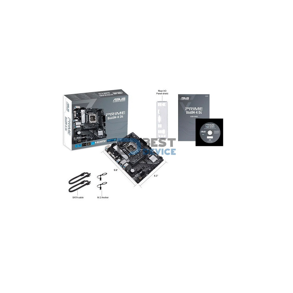 PLACA MADRE ASUS 1700 B660M-K D4 PRIME V/S/R/HDMI/2M2/DDR4/USB3.2/MATX PLACA MADRE ASUS 1700 B660M-K D4 PRIME V/S/R/HDMI/2M2/DDR4/USB3.2/MATX