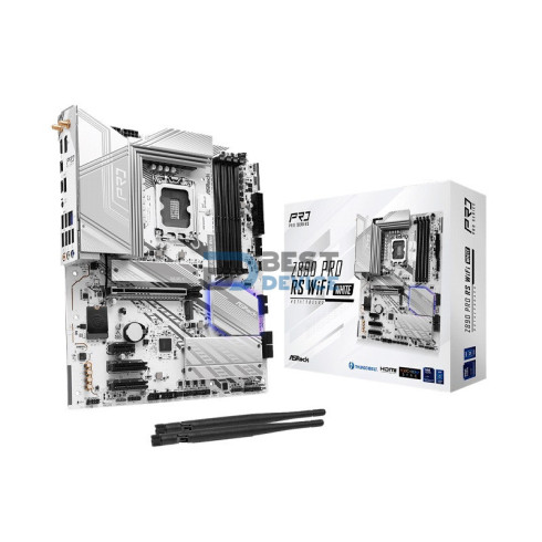 PLACA MADRE ASROCK 1851 Z890 PRO RS WIFI WHITE DDR5 S/R/HDMI/DP/4M2/THUNDER/ATX