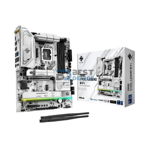 PLACA MADRE ASROCK 1851 Z890 STEEL LEGEND WIFI DDR5 S/R/HDMI/4M2/THUNDERBOLT/AT