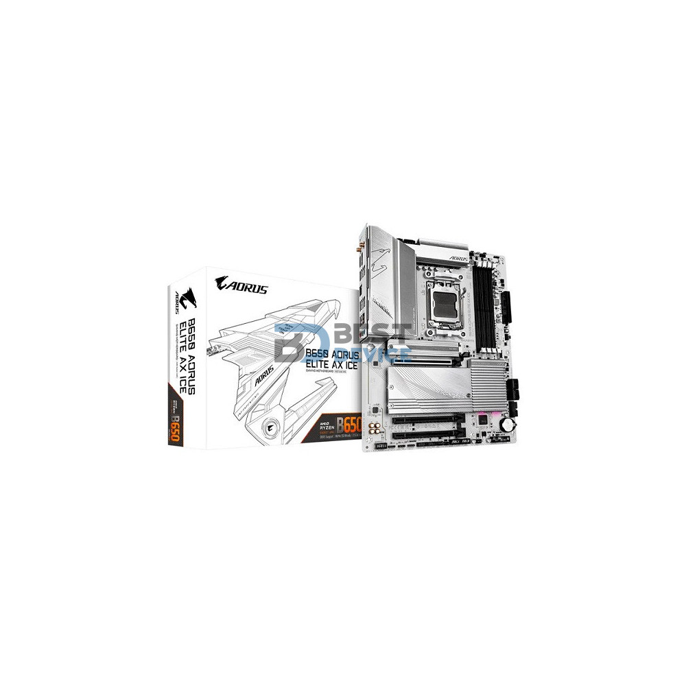 PLACA MADRE AORUS AM5 B650 ELITE AX ICE DDR5 GIGABYTE S/R/HDMI/DP/3M2/WIFI/USB/ PLACA MADRE AORUS AM5 B650 ELITE AX ICE DDR5 GIGABYTE S/R/HDMI/DP/3M2/WIFI/USB/