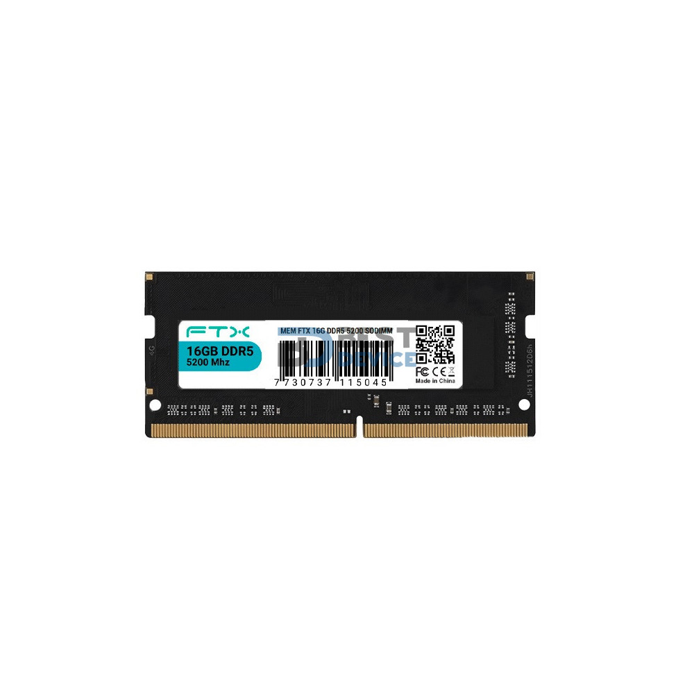 MEMORIA RAM PARA NOTEBOOK DDR5 FTX 16G 5200 115045 MEMORIA RAM PARA NOTEBOOK DDR5 FTX 16G 5200 115045