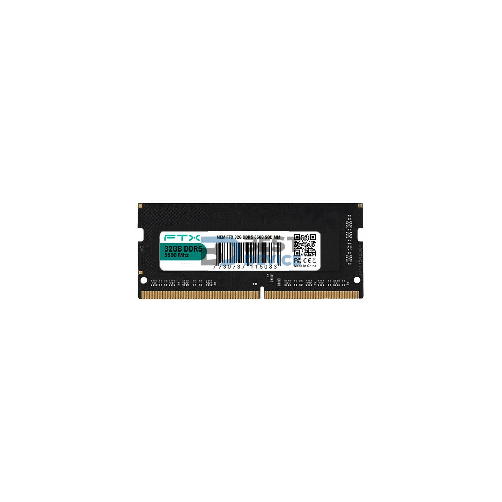 MEMORIA RAM PARA NOTEBOOK DDR5 FTX 32G 5600 115083 MEMORIA RAM PARA NOTEBOOK DDR5 FTX 32G 5600 115083