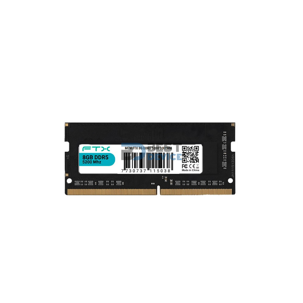 MEMORIA RAM PARA NOTEBOOK DDR5 FTX 8G 5200 115038 MEMORIA RAM PARA NOTEBOOK DDR5 FTX 8G 5200 115038