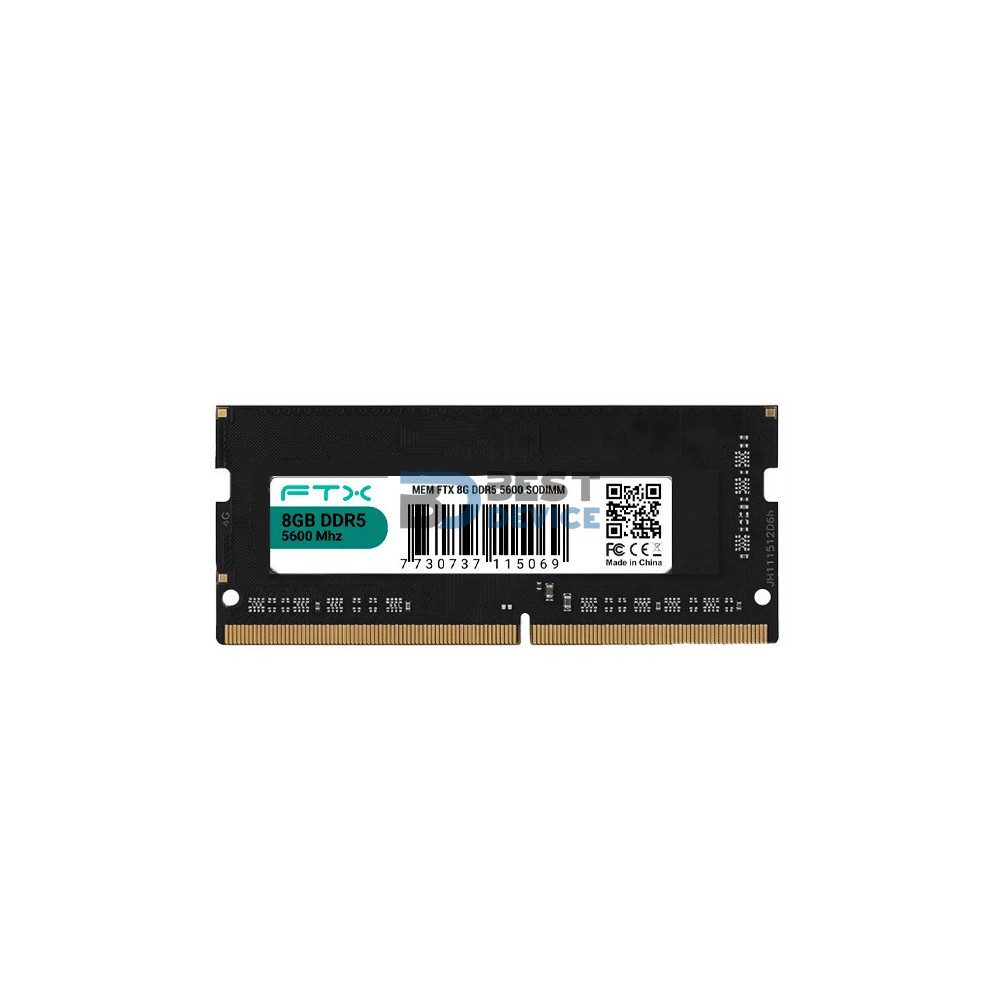 MEMORIA RAM PARA NOTEBOOK DDR5 FTX 8G 5600 115069 MEMORIA RAM PARA NOTEBOOK DDR5 FTX 8G 5600 115069