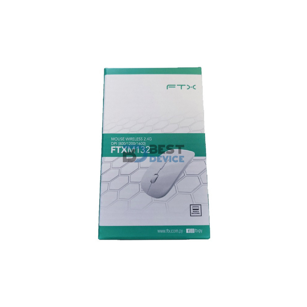 MOUSE WIR FTX FTXM132 1600DPI/4 BOT/BLANCO MOUSE WIR FTX FTXM132 1600DPI/4 BOT/BLANCO