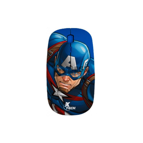 MOUSE XTECH WIR XTM-M340CA CAPITAN AMERICA 1600DPI/4 BOT/AZUL