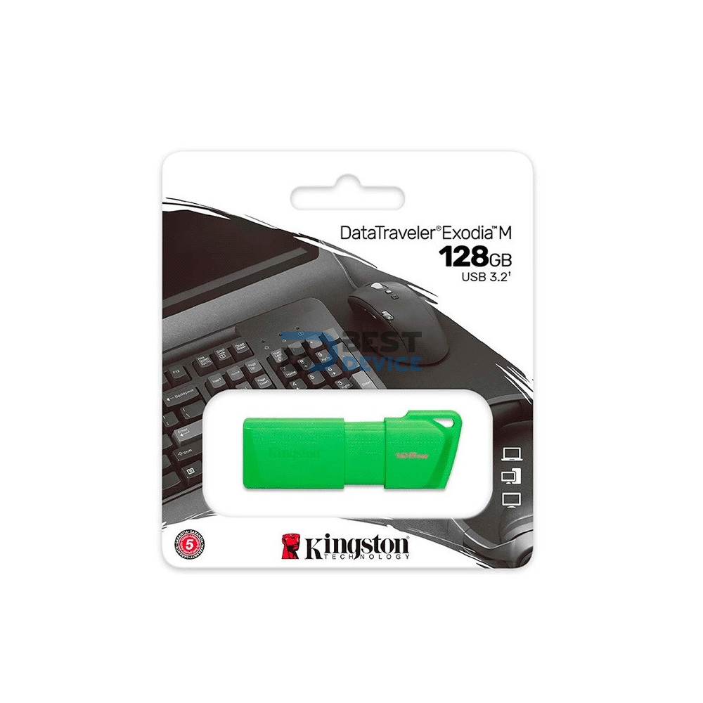 PENDRIVE KINGSTON 128GB KC-U2L128-7LG USB-A DATATRAVELER EXODIA M VERDE PENDRIVE KINGSTON 128GB KC-U2L128-7LG USB-A DATATRAVELER EXODIA M VERDE