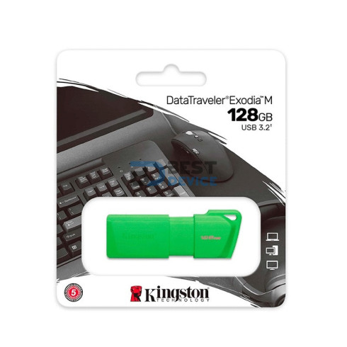 PENDRIVE KINGSTON 128GB KC-U2L128-7LG USB-A DATATRAVELER EXODIA M VERDE