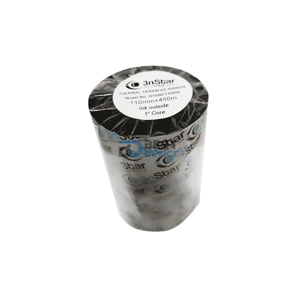 RIBBON DE IMPRESORA ETIQUETA 3NSTAR 4" 110MM X 450M CERA W10BK110450 X UNI RIBBON DE IMPRESORA ETIQUETA 3NSTAR 4" 110MM X 450M CERA W10BK110450 X UNI