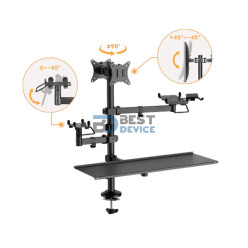 SOPORTE FTX PARA POS+ IMPRESORA+ 2 MONITORES 17" A 32"+ SCANNER FTX-02LD