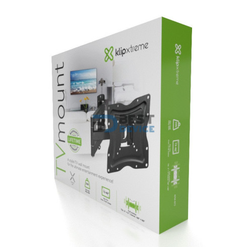SOPORTE KLIP XTREME PARA TV 13" A 46" KPM-875 30KG/INCLI/GIR 180/NEG