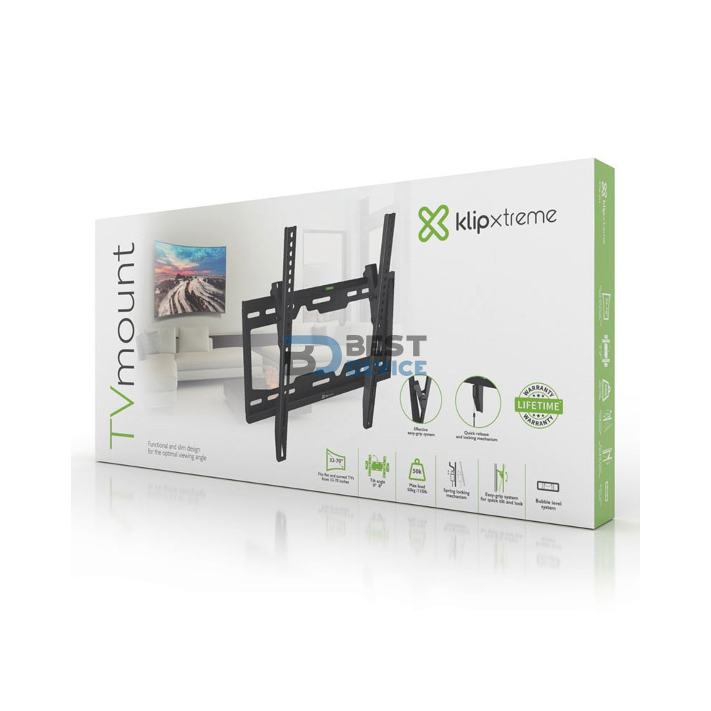 SOPORTE KLIP XTREME PARA TV 32" A 70" KTM-351 50KG/INCLI/NEG SOPORTE KLIP XTREME PARA TV 32" A 70" KTM-351 50KG/INCLI/NEG