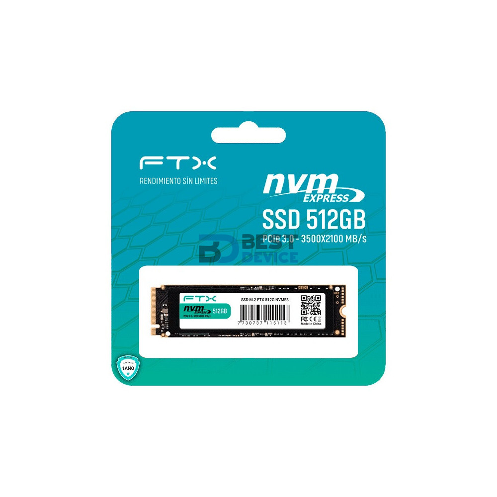 SSD M.2 NVME 512GB FTX 3500/2100 115113 SSD M.2 NVME 512GB FTX 3500/2100 115113