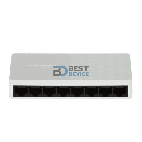 SWITCH HIKVISION DS-3E0108D-O 8P/100MBPS PLASTICO PARED/ESCRITORIO