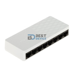 SWITCH HIKVISION DS-3E0108D-O 8P/100MBPS PLASTICO PARED/ESCRITORIO