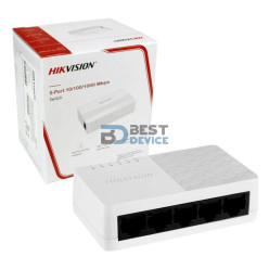 SWITCH HIKVISION DS-3E0505D-O 5P/1GBPS PLASTICO PARED/ESCRITORIO