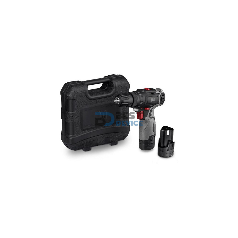 TALADRO Y DESTORNILLADOR MULTILASER 12V MALETÍN+ 2 BATERÍAS FE006