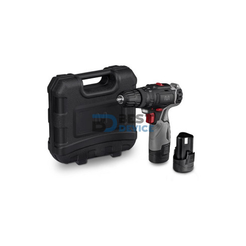 TALADRO Y DESTORNILLADOR MULTILASER 12V MALETÍN+ 2 BATERÍAS FE006