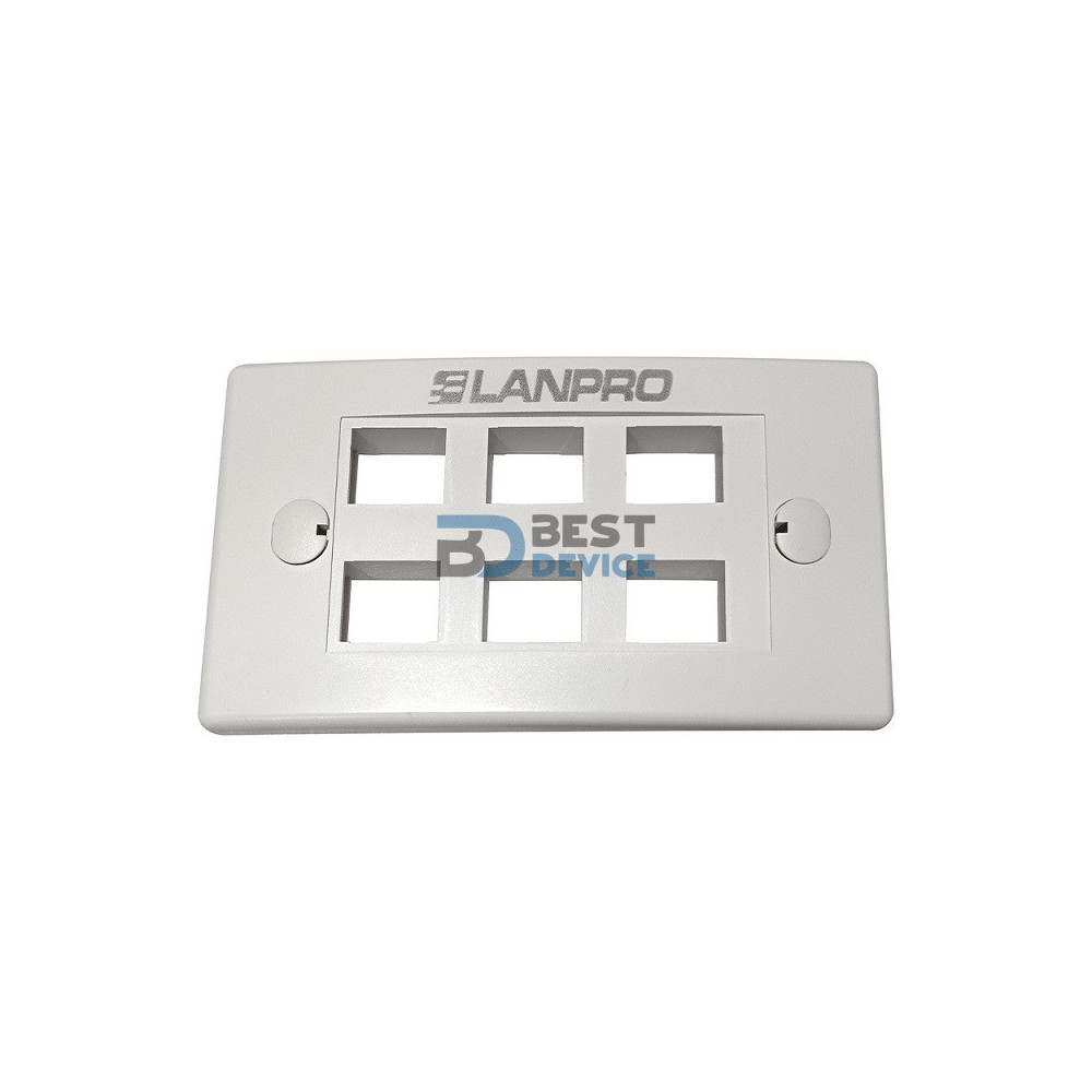 TAPA PLAST.DE 06 PUERTOS LANP LP-3317V6WH TAPA PLAST.DE 06 PUERTOS LANP LP-3317V6WH
