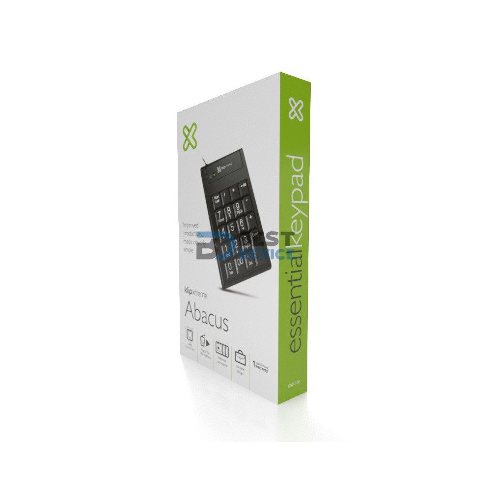 TECLADO NUMERICO KLIP XTREME USB KNP-100 ABACUS NEG TECLADO NUMERICO KLIP XTREME USB KNP-100 ABACUS NEG