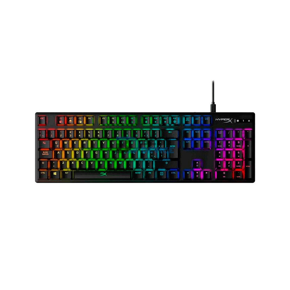 TECLADO USB GAMER HYPERX HX-KB6BLX-LA ALLOY O. MEC BLUE/ESP/RGB TECLADO USB GAMER HYPERX HX-KB6BLX-LA ALLOY O. MEC BLUE/ESP/RGB