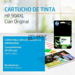 TINTA HP 904XL CYAN T6M04AL 9.5ML