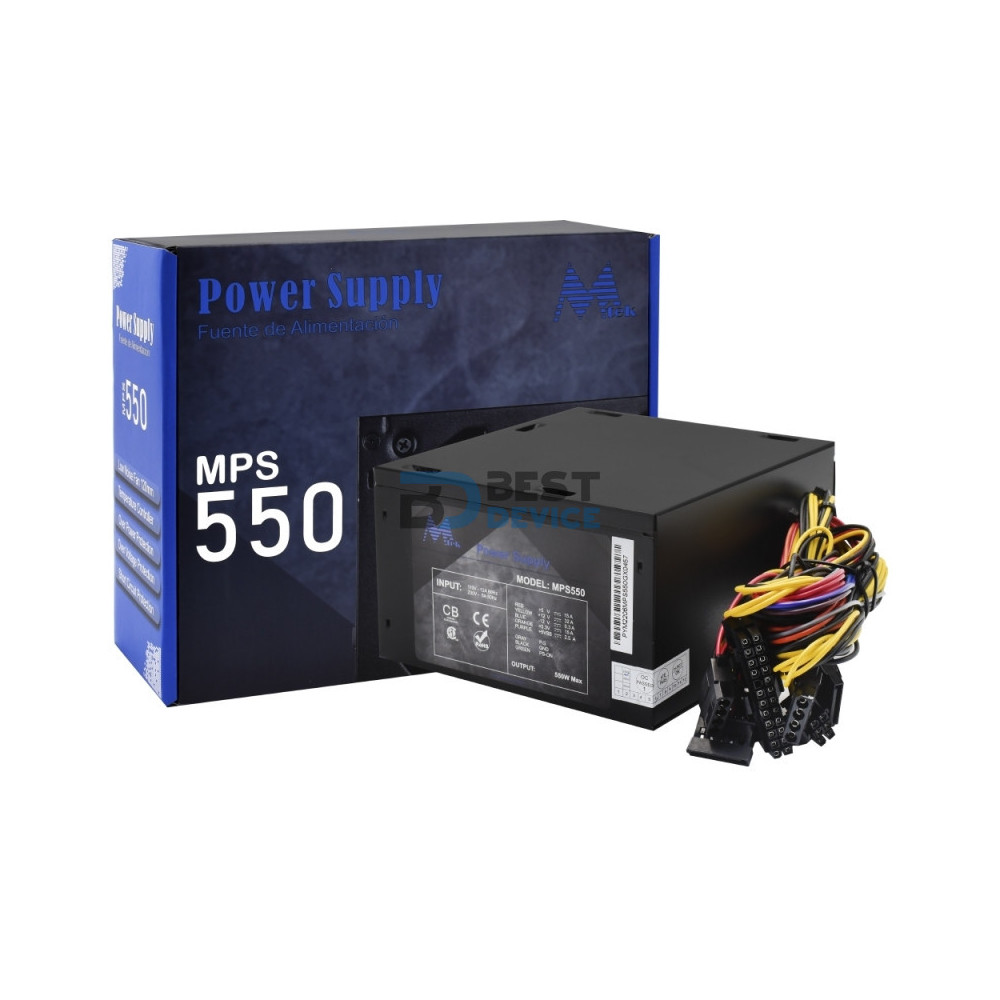 FUENTE MTEK MPS550 24 PINES C/SATA FUENTE MTEK MPS550 24 PINES C/SATA