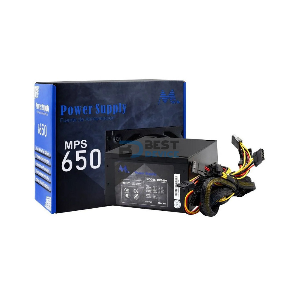 FUENTE MTEK 650 WATS ATX 24 FUENTE MTEK 650 WATS ATX 24