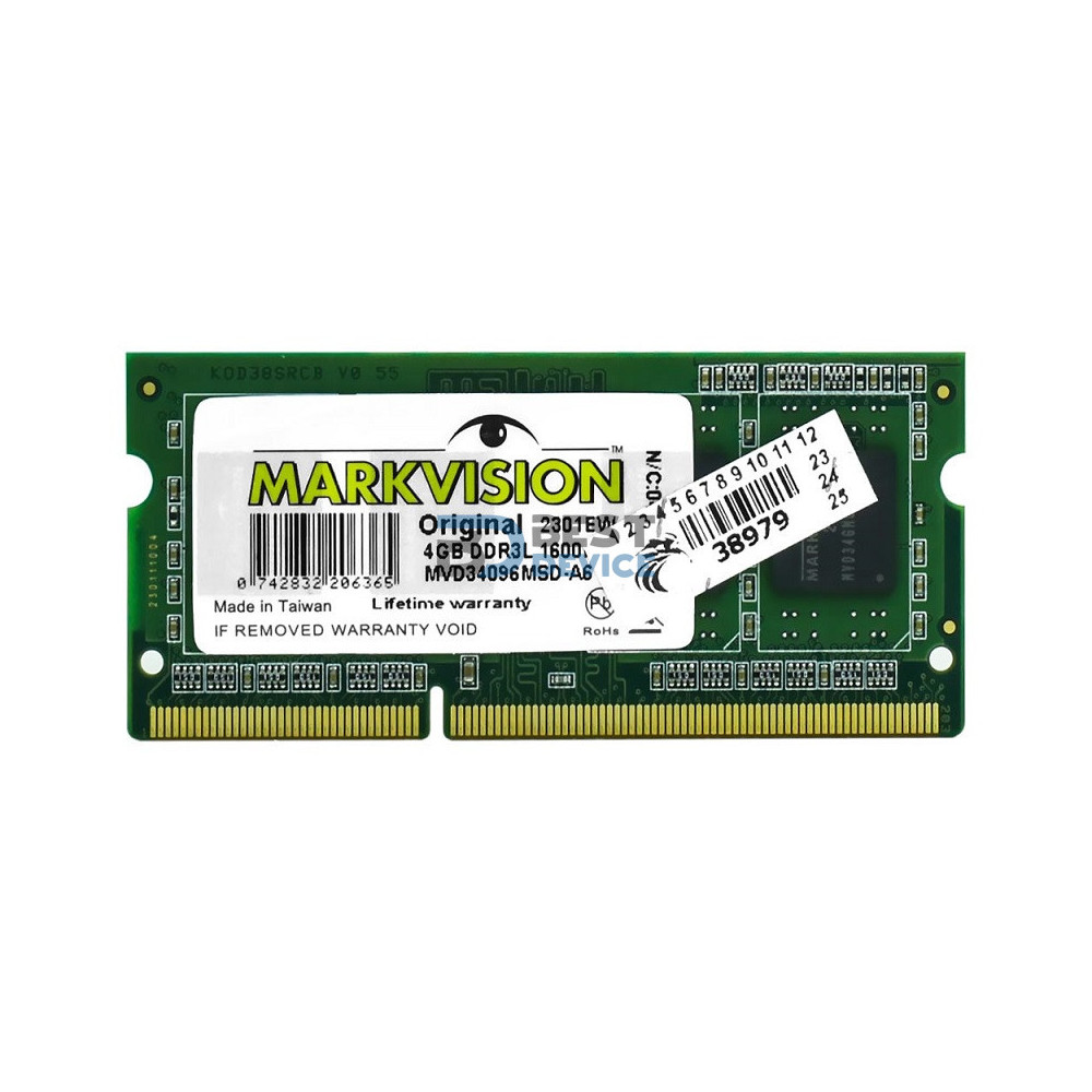 MEMORIA RAM PARA NOTEBOOK DDR3L MARKVISION 4GB 1600MHZ MEMORIA RAM PARA NOTEBOOK DDR3L MARKVISION 4GB 1600MHZ
