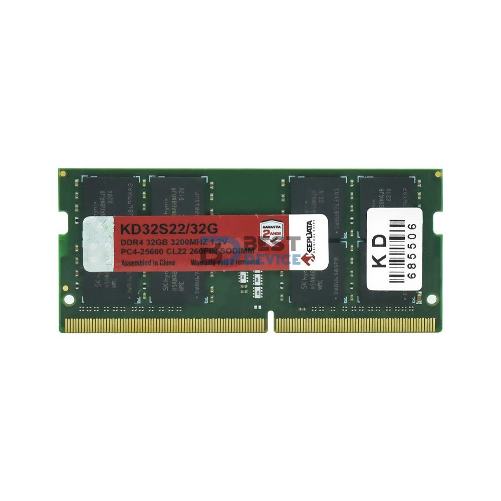 MEMORIA PARA NOTEBOOK DDR4 KEEPDATA 32GB 3200 MHZ MEMORIA PARA NOTEBOOK DDR4 KEEPDATA 32GB 3200 MHZ