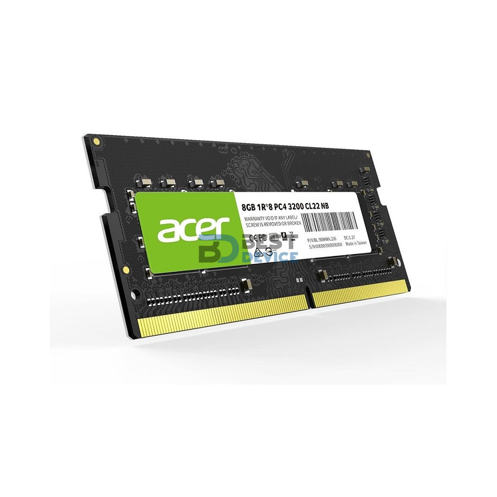 MEMORIA RAM PARA NOTEBOOK DDR4 ACER 8GB 3200 MHZ MEMORIA RAM PARA NOTEBOOK DDR4 ACER 8GB 3200 MHZ