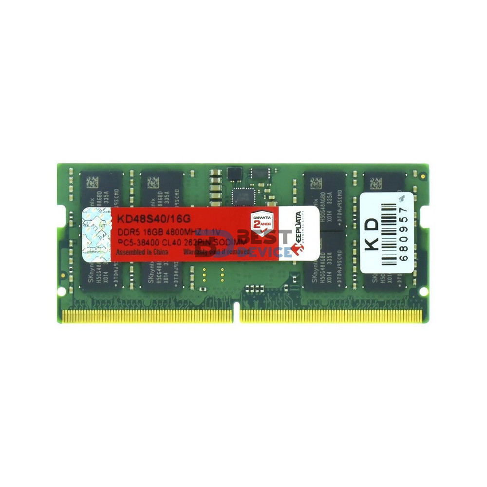 MEMORIA RAM PARA NOTEBOOK DDR5 KEEPDATA 16GB 4800MHZ MEMORIA RAM PARA NOTEBOOK DDR5 KEEPDATA 16GB 4800MHZ