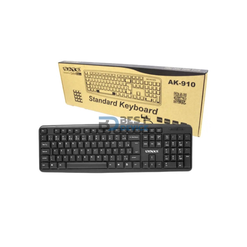TECLADO SATE AK-910 NEGRO USB TECLADO SATE AK-910 NEGRO USB
