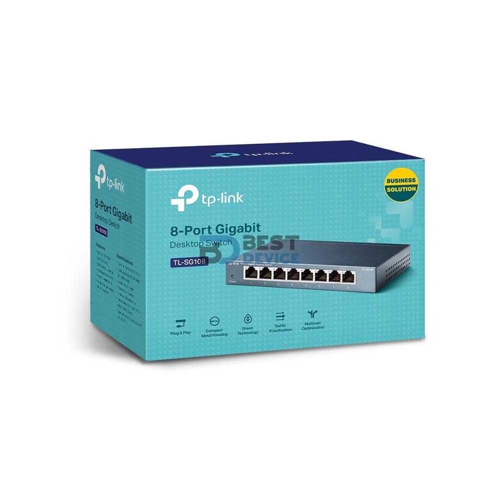 HUB SWITCH TP-LINK 8P G-LAN TL-SG108 HUB SWITCH TP-LINK 8P G-LAN TL-SG108