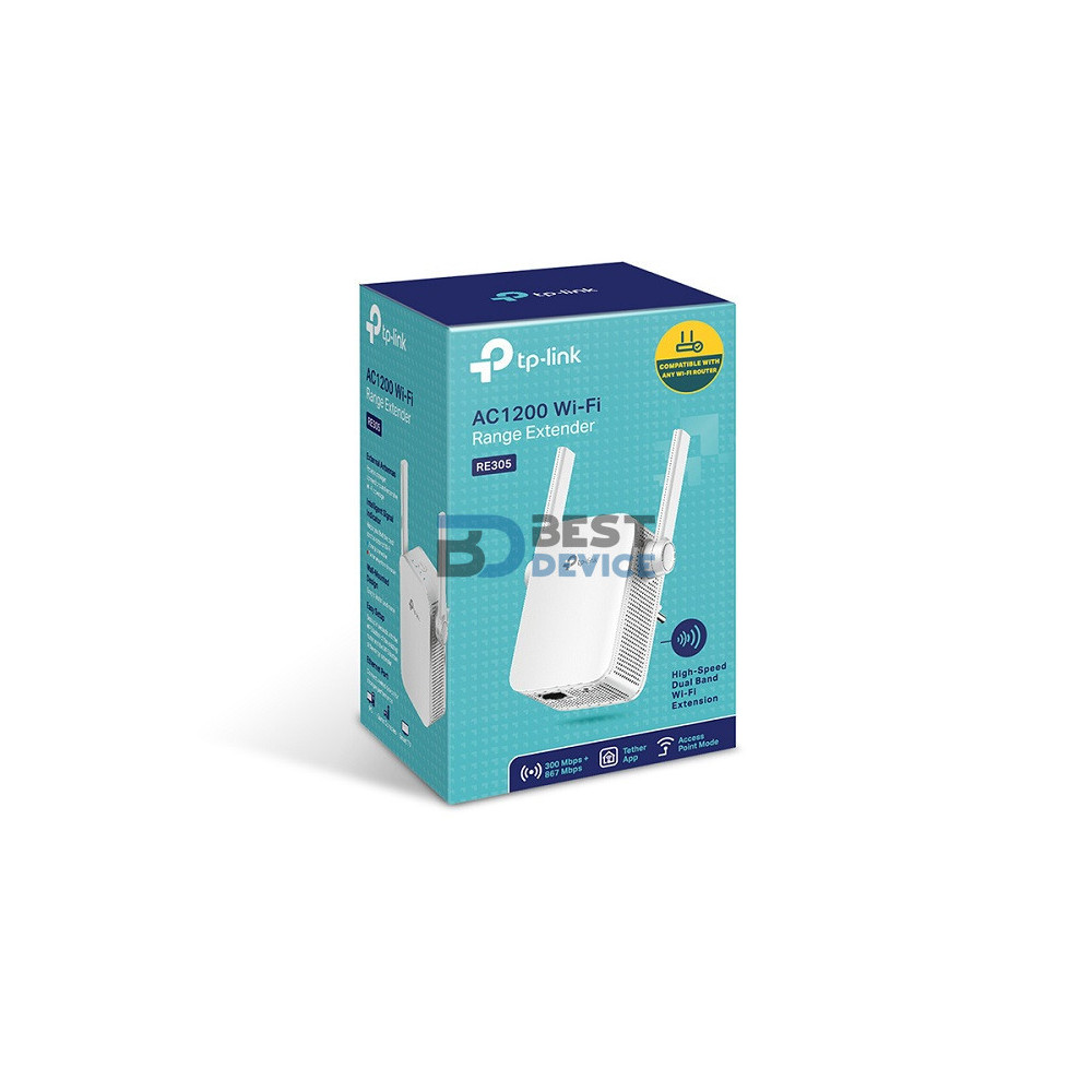 EXTENSOR DE BANDA TP-LINK RE305 AC1200 DUAL BAND WIFI EXTENSOR DE BANDA TP-LINK RE305 AC1200 DUAL BAND WIFI