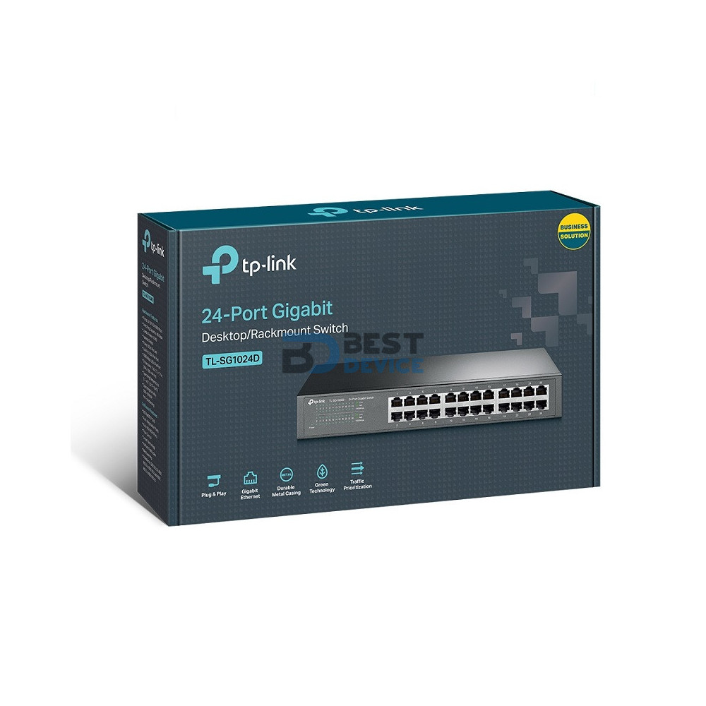 SWITCH TP-LINK 24 G-LAN TL-SG1024D RACKMOUNT SWITCH TP-LINK 24 G-LAN TL-SG1024D RACKMOUNT