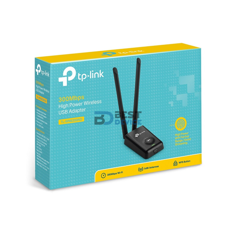 ADAPTADOR INALÁMBRICO TP-LINK USB TL-WN8200ND 300MBPS ADAPTADOR INALÁMBRICO TP-LINK USB TL-WN8200ND 300MBPS