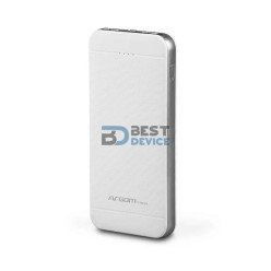CARGADOR PORTÁTIL ARGOMTECH ARG-PB-1110WT 10.000mAh BLANCO